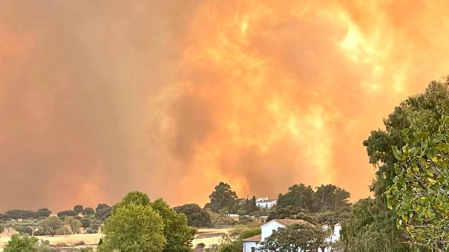 Extremadura enfrenta ocho incendios activos mientras el fuego de Jarilla se acerca ya a Plasencia