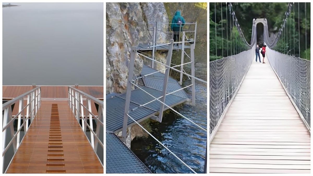 Embarcadero, estructura sobre el agua y pasarela encima del pantano, detalles del nuevo proyecto para Riaño.