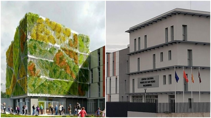 Gris y sin jardín vertical: proyecto frente a realidad en un centro cultural del Ayuntamiento de Madrid en Vicálvaro