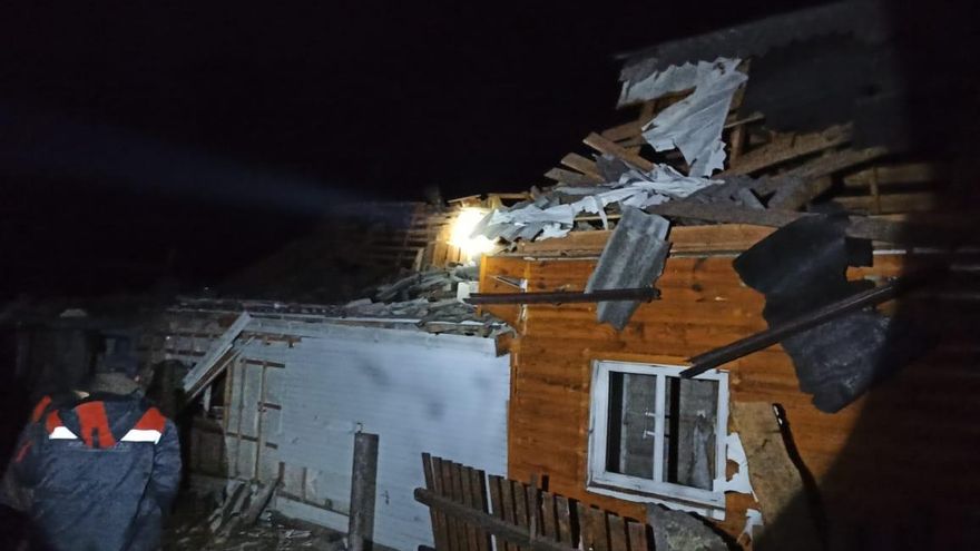 Imagen difundida por el Servicio de Emergencias ucraniano, atribuida a un ataque aéreo ruso