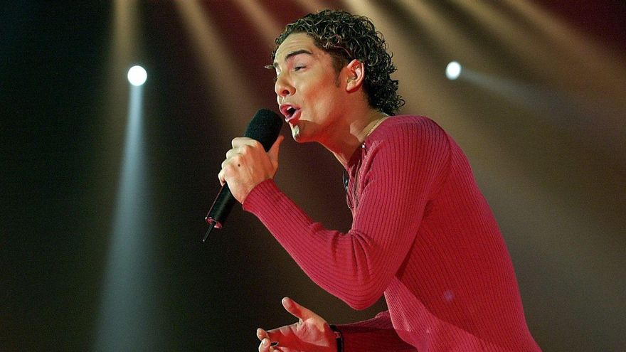 David Bisbal, durante una de sus actuaciones en 'OT'