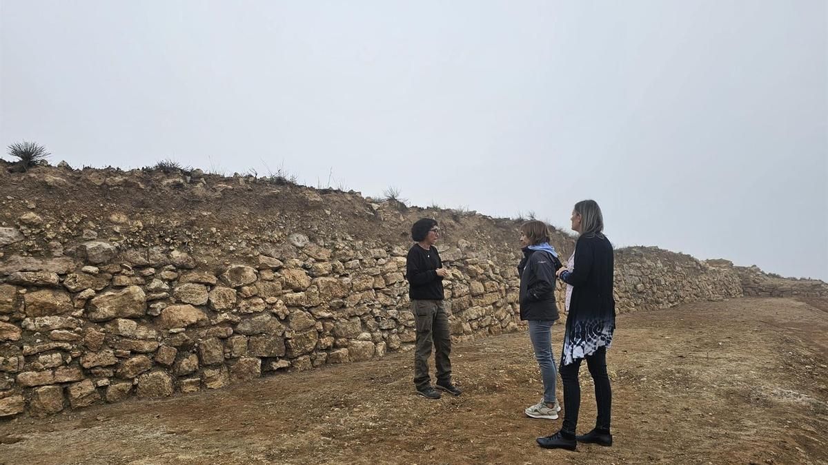 Una muralla de 36 metros y dos torreones salen a la luz en el yacimiento ibérico del Alto Chacón, en Teruel