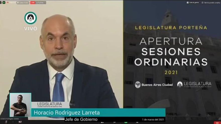 Rodríguez Larreta inauguró sesiones en la Legislatura: "Yo siempre voy a estar para terminar con la grieta"