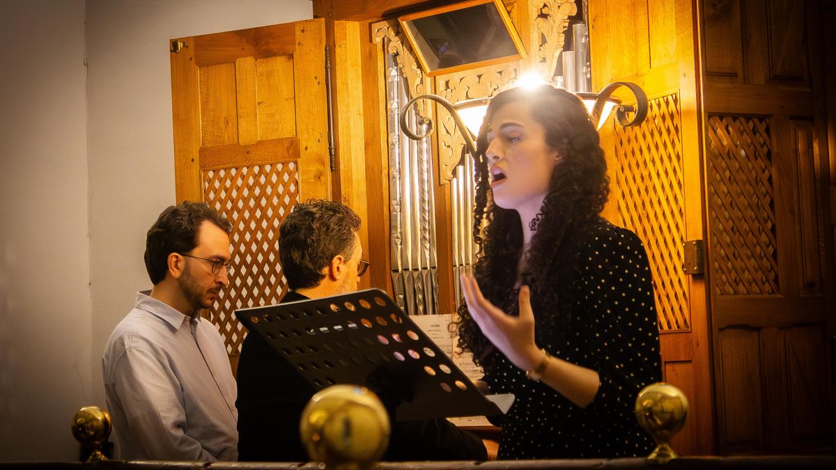 La soprano Marta Legido en un concierto en Chinchilla (Albacete)