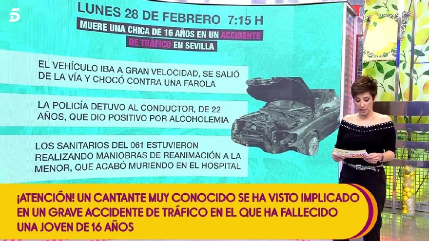 'Sálvame' ceba la noticia de un accidente de tráfico con víctima mortal por la implicación de Dani de Gemeliers