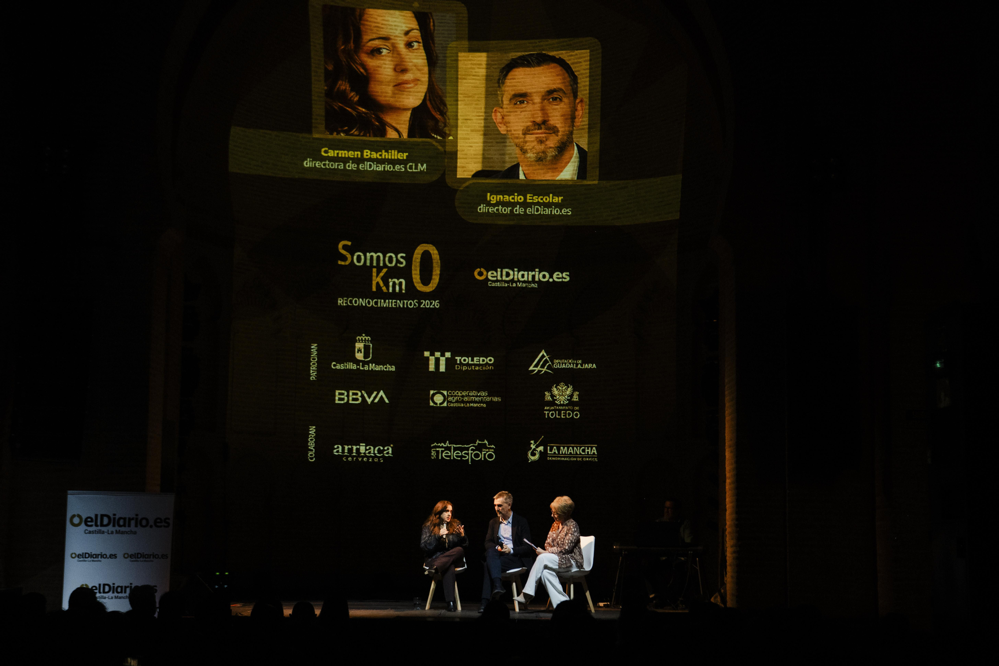 Carmen Bachiller e Ignacio Escolar durante la gala
