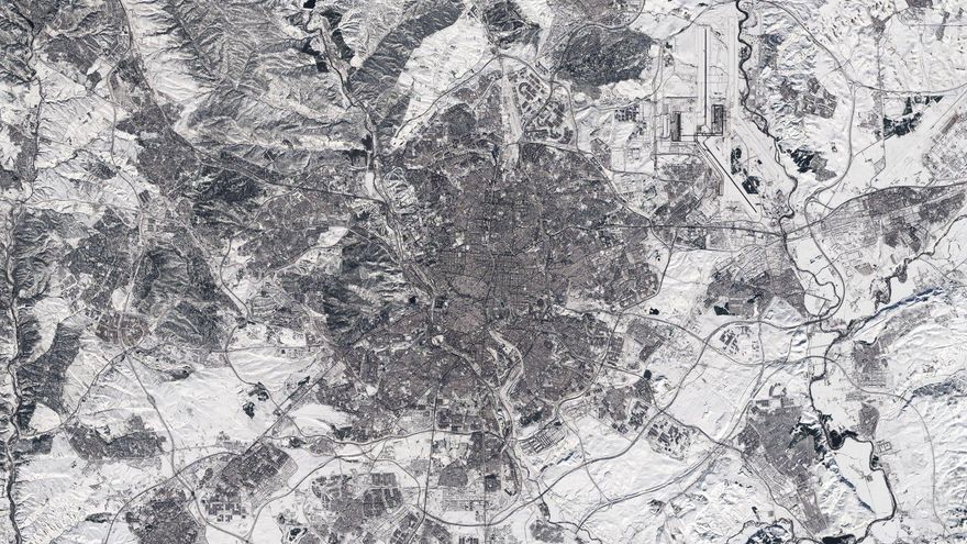 Imagen satelital de Madrid