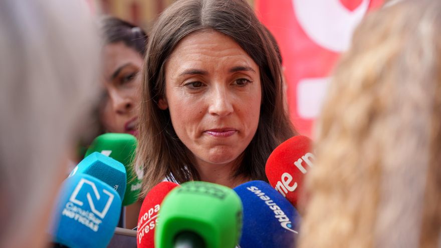 La secretaria de Política y eurodiputada de Podemos, Irene Montero, este sábado en el Orgullo.