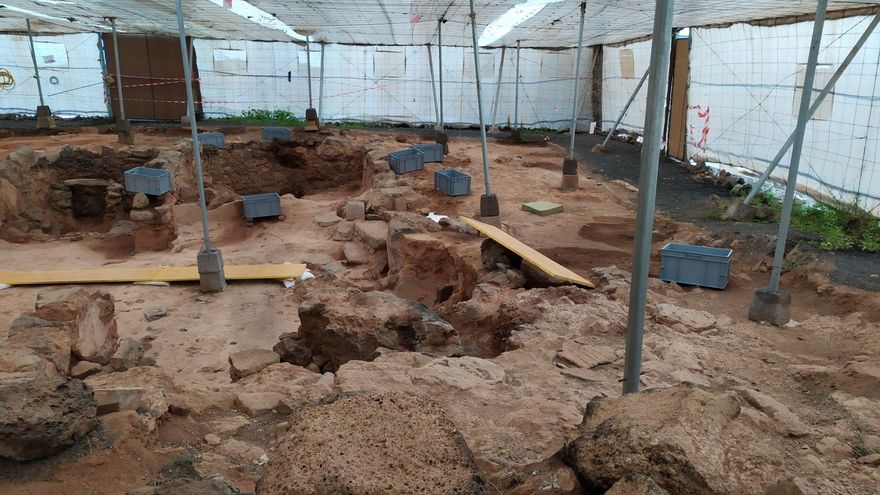 Conjunto arqueológico de Zozamas, en Lanzarote.