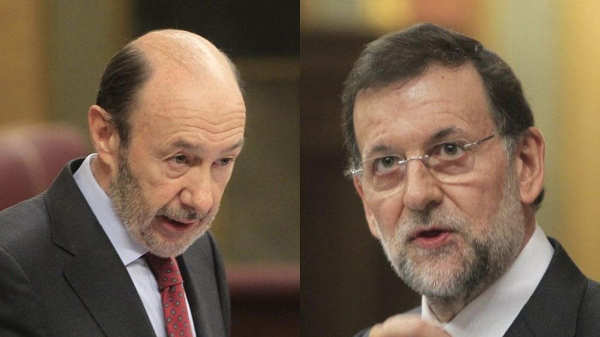 Rubalcaba acusa a Rajoy de poner precio a los derechos y éste culpa a "la política de aumento de déficit" del PSOE