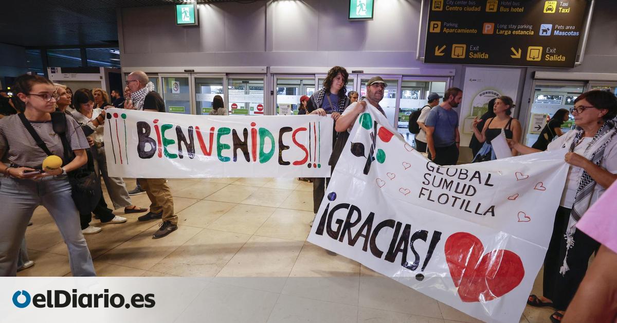 Llega a Madrid el primer grupo de españoles miembros de la flotilla tras su detención en Israel