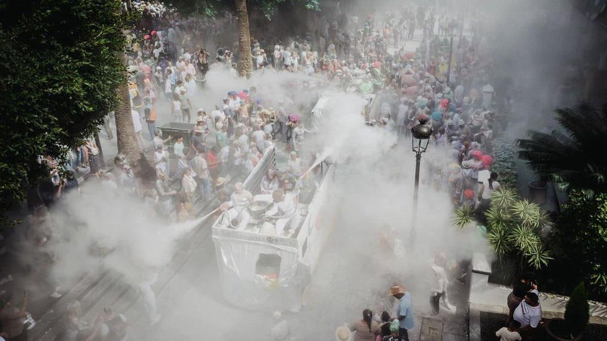 La gran polvacera de Los Llanos de Aridane.