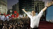 Alexis Tsipras, durante la campaña de enero.