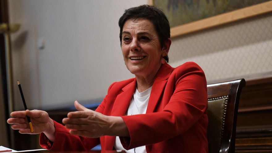 Mertxe Aizpurua, este jueves, en el Congreso.