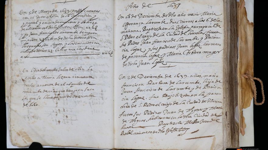 Un libro de cuentas de una imprenta oscense revela aspectos de la vida cotidiana en el siglo XVII