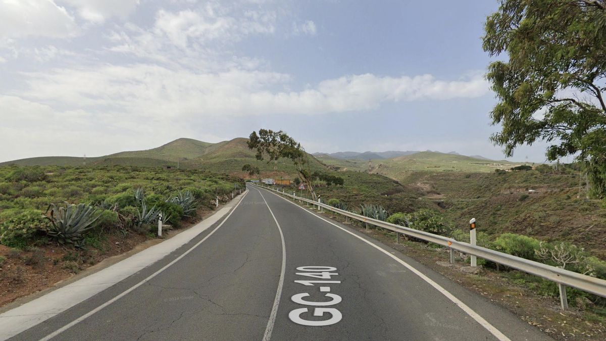 Carretera GC-140, a la altura de Cuatro Puertas.