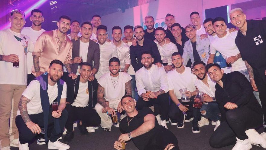 Los campeones del mundo celebraron con una fiesta privada en Ezeiza