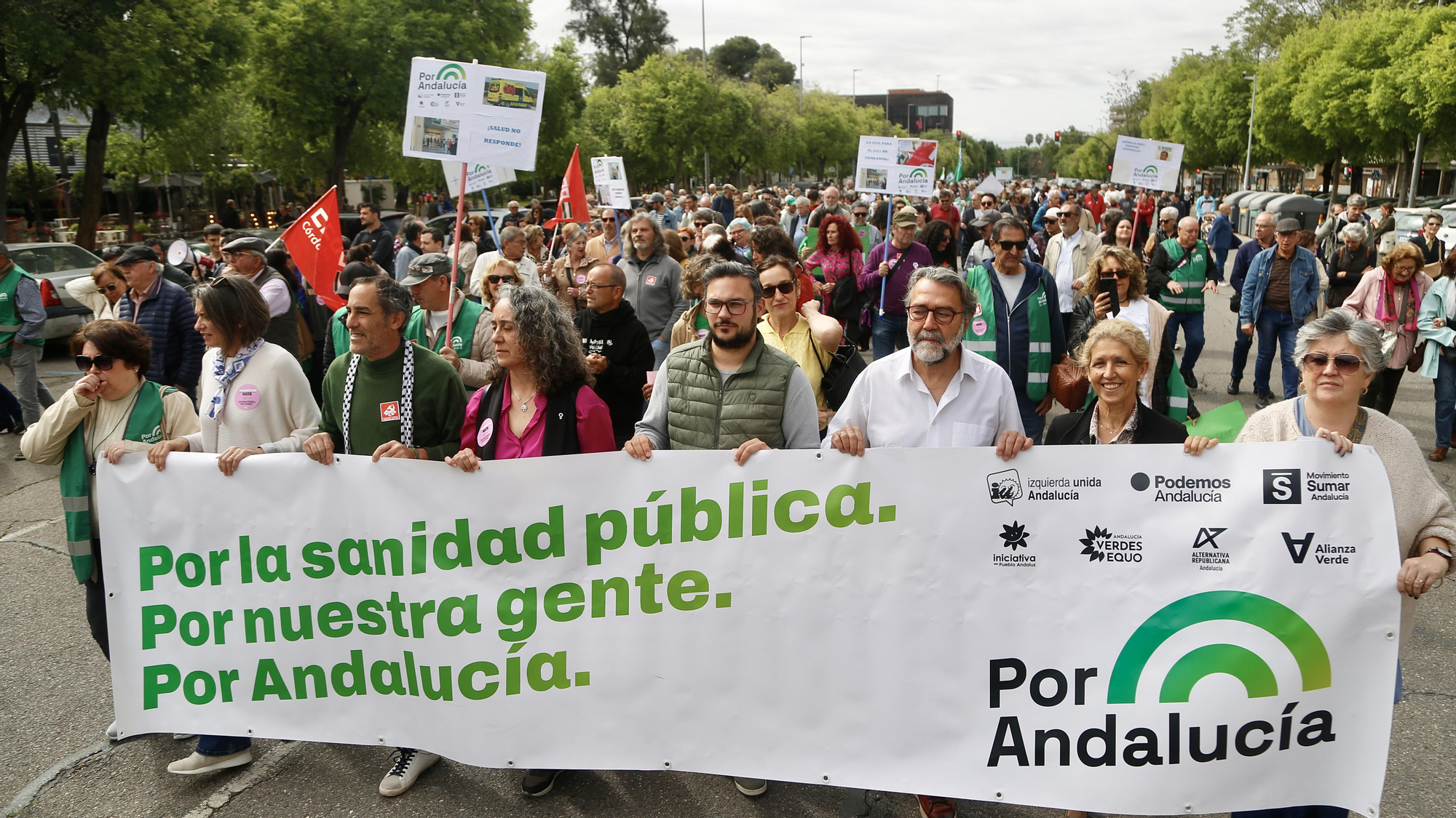Manifestación de las Mareas Blancas por la sanidad pública