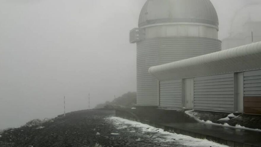 En la imagen, Telescopio Mercator, en el Roque de Los Muchachos, en la mañana  de este miércoles.