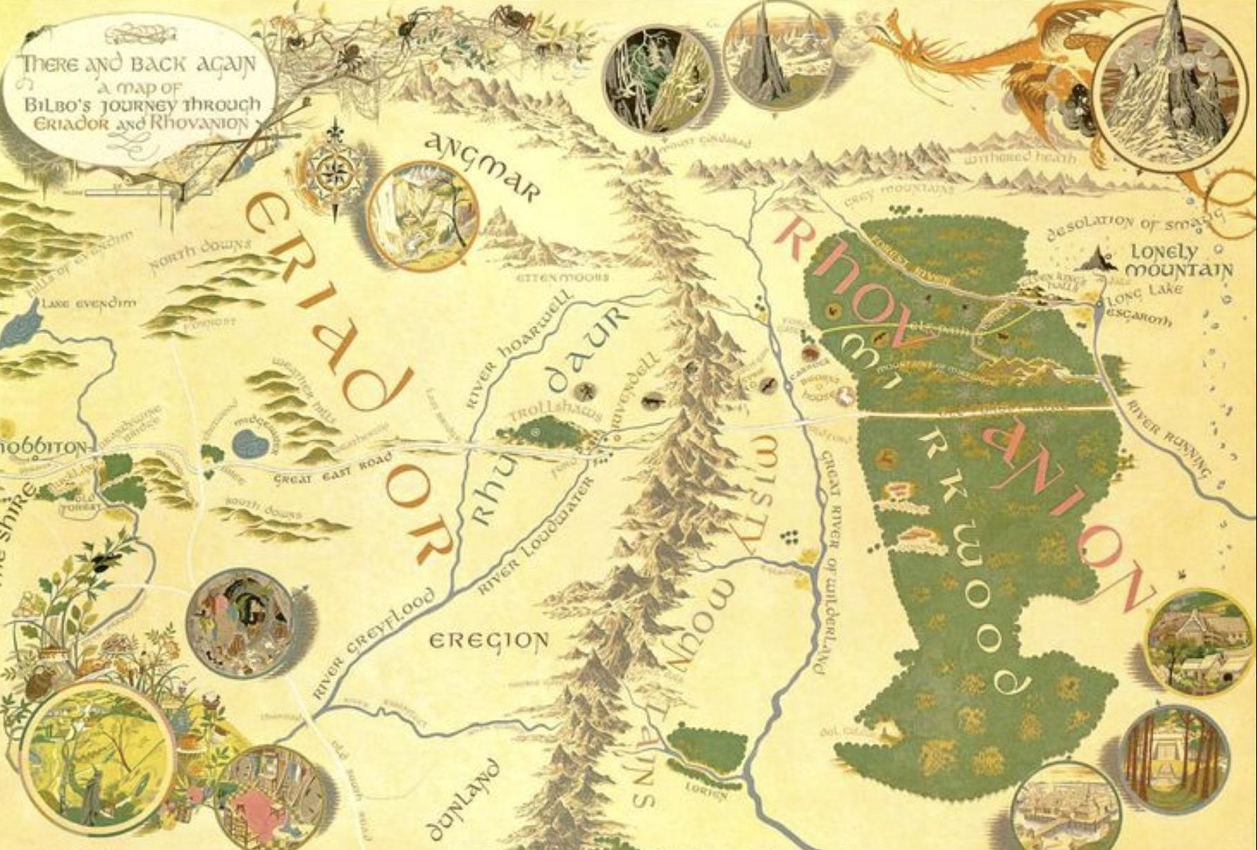 Bilbo Bolsón y sus compañeros tuvieron que recorrer una gran distancia a pie