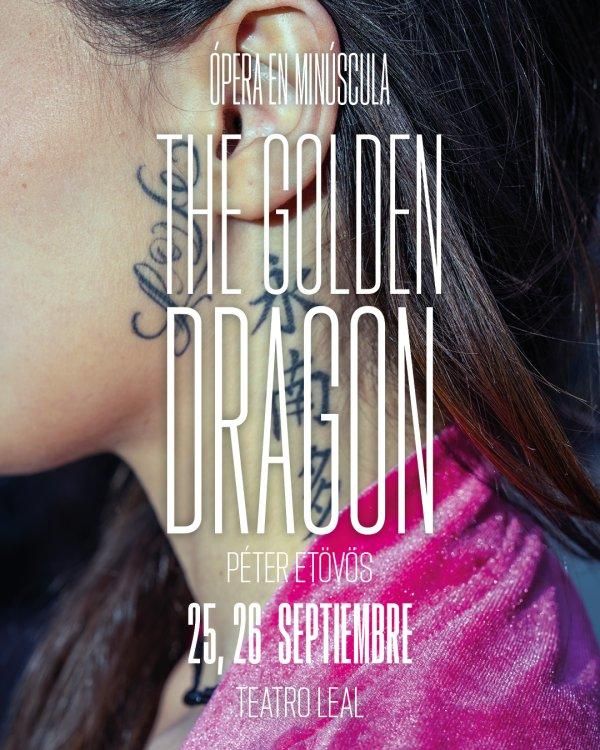 Cartel de la ópera de Péter Eötvös The Golden Dragon.