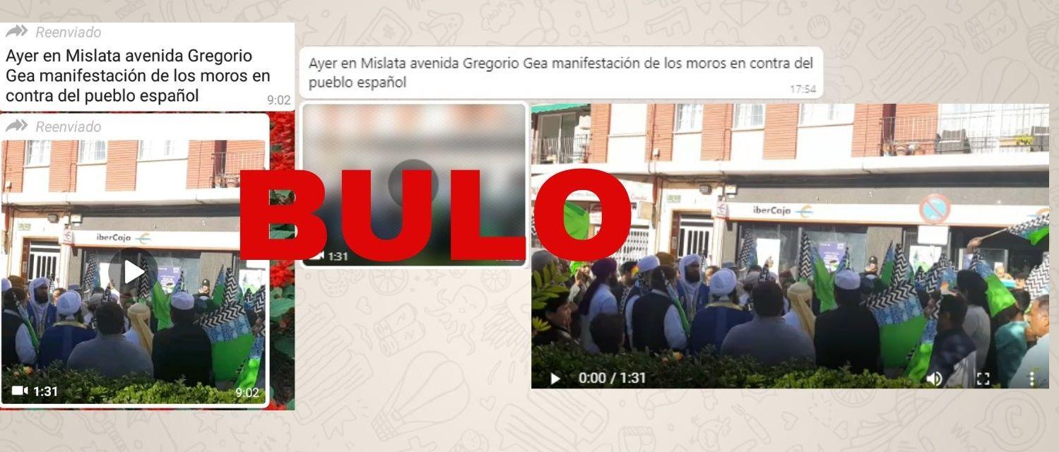 Supuesta manifestación de moros en contra del pueblo español