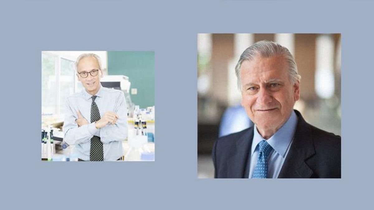 Los doctores Bonaventura Clotet y el Valentín Fuster.