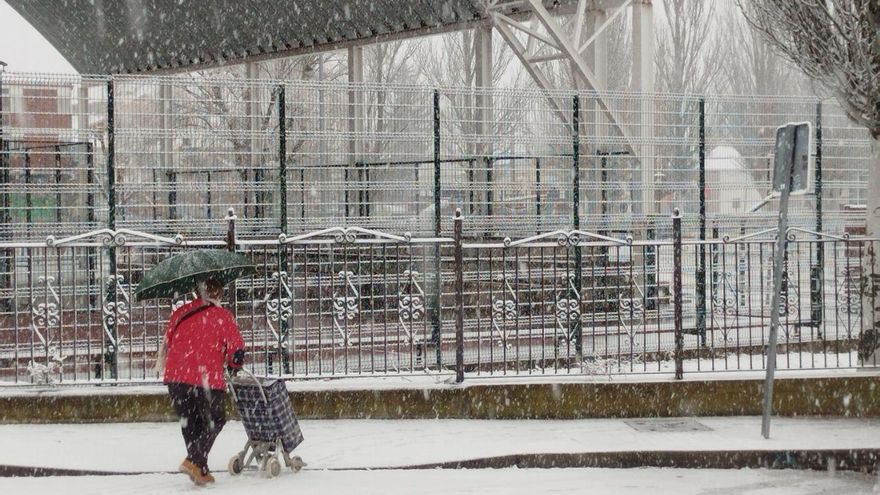 La nieve cae en León.