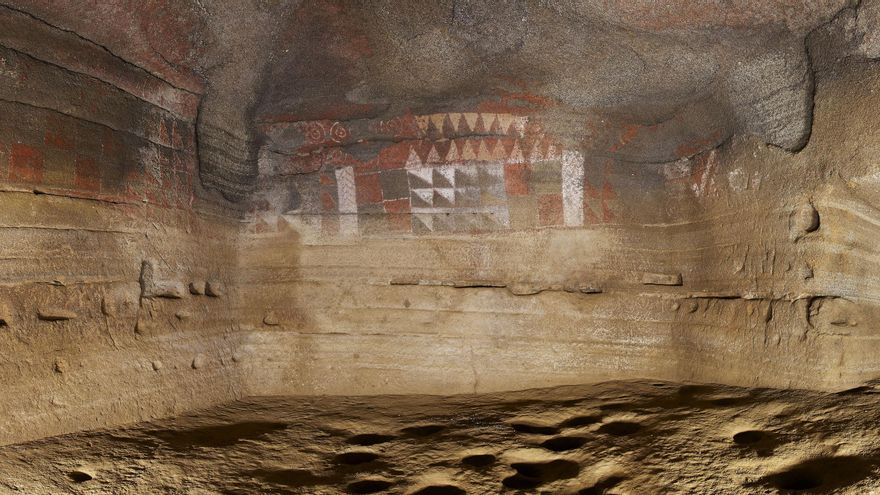 La Cueva Pintada de Gáldar (Gran Canaria), descubierta en 1862, es la obra cumbre del arte rupestre prehispánico de Canarias