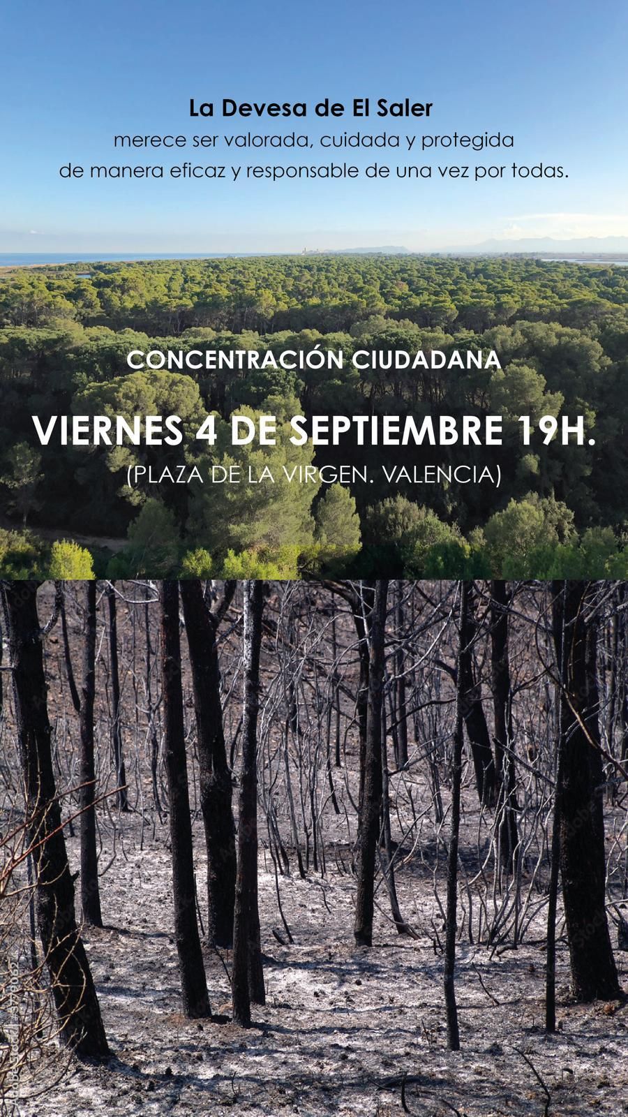 Cartel de la convocatoria de concentración.