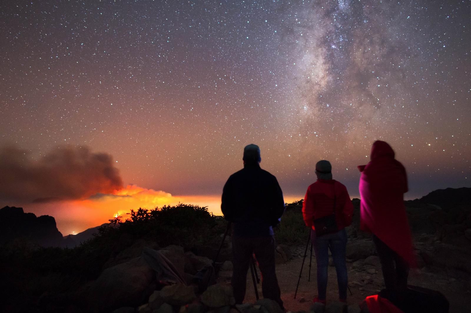 Imagen del volcán realizada por Ana García desde el Pico de la Cruz.
