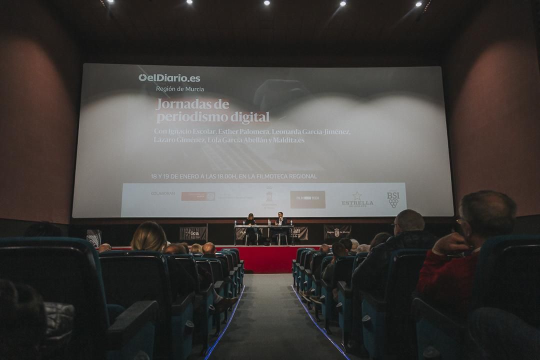 Vista general de la jornada del día 18 con Esther Palomera e Ignacio Escolar