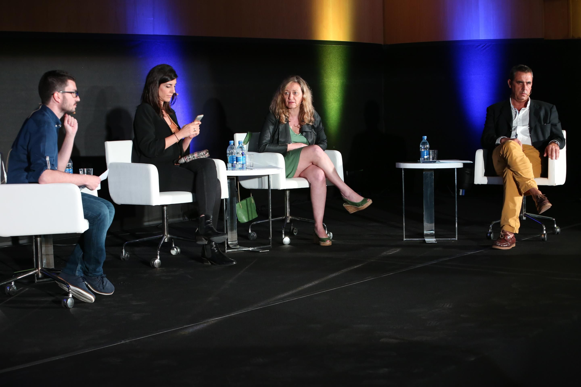 De izquierda a derecha: Iván Suárez, Raquel Ejerique, Victoria Rosell y Antonio F. de la Gándara.