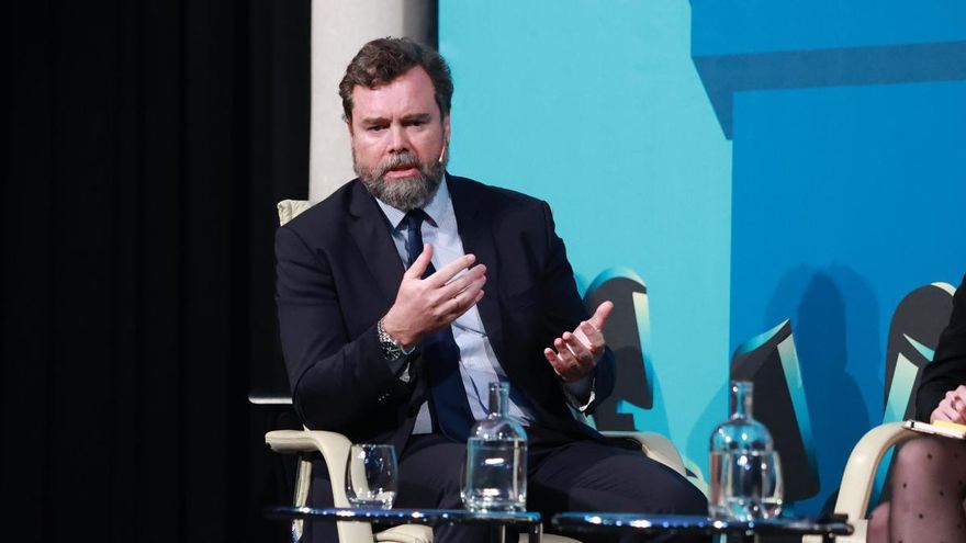El exdiputado y portavoz de Vox en el Congreso, Iván Espinosa de los Monteros, durante el ciclo Letras en Sevilla este lunes.
