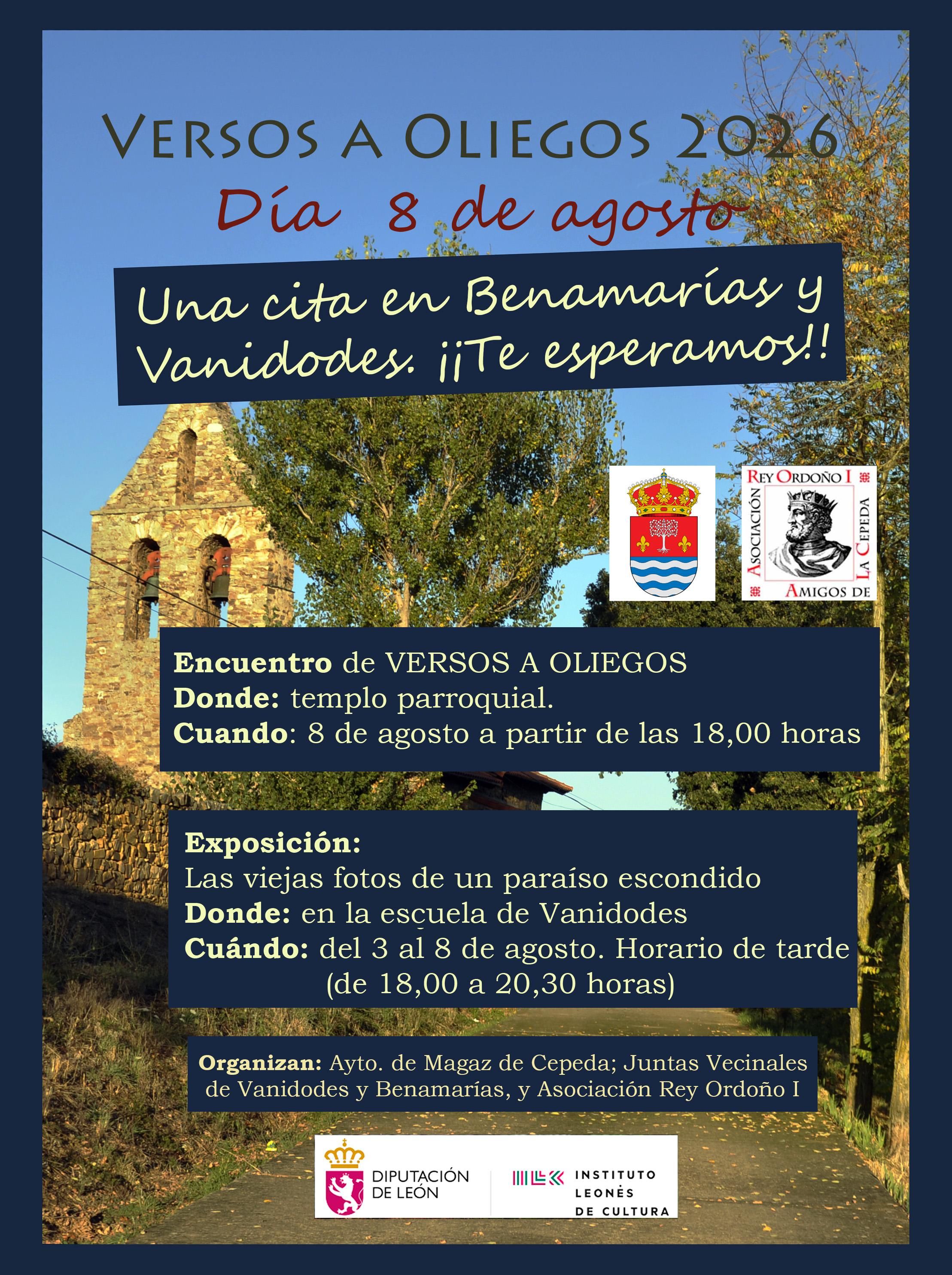 Cartel de Versos a Oliegos.