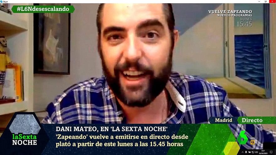 Dani Mateo, sobre el confinamiento: "Hay momentos que colapso y me quedo mirando un azulejo"