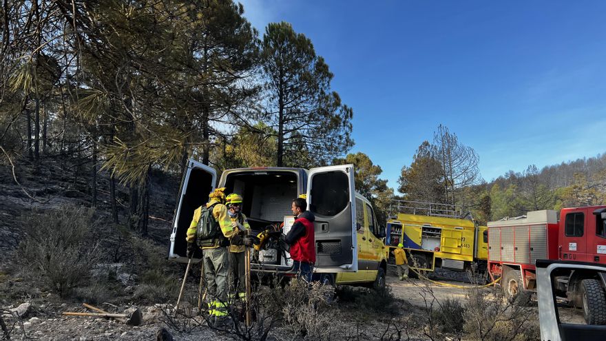 José Luis Escudero visita la zona incendiada