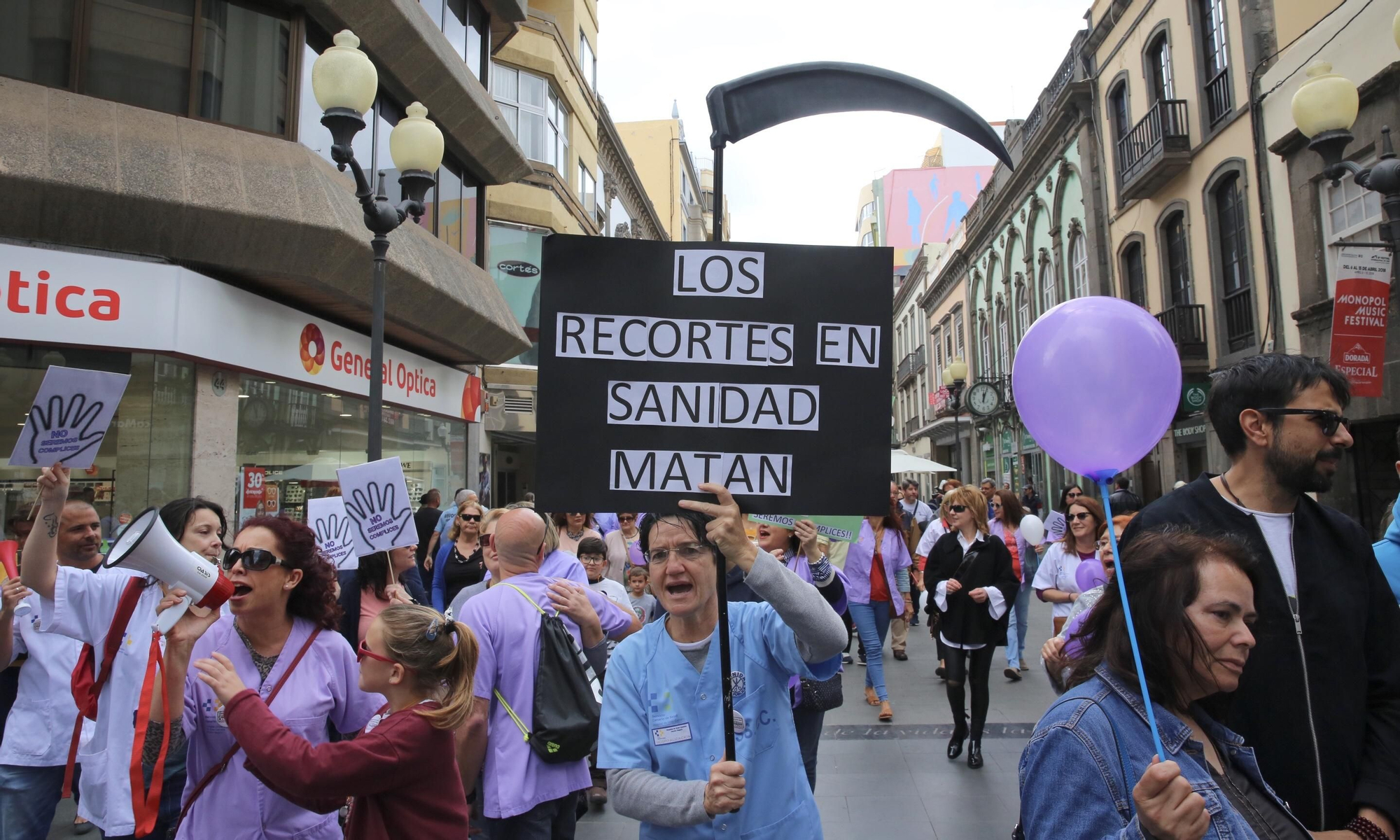 Manifestación por la sanidad en Las Palmas de Gran Canaria