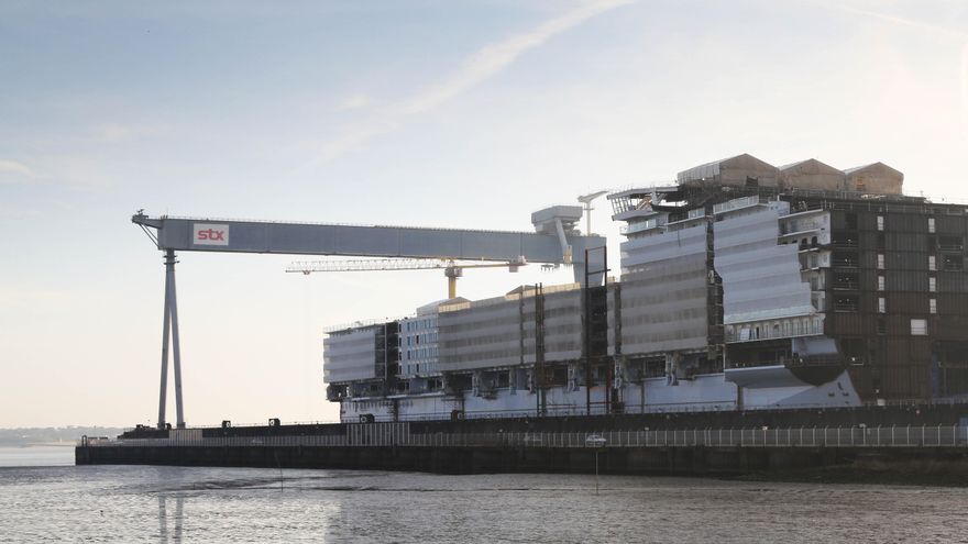 El astillero Chantiers de l'Atlantique, de Saint Nazaire, Francia.