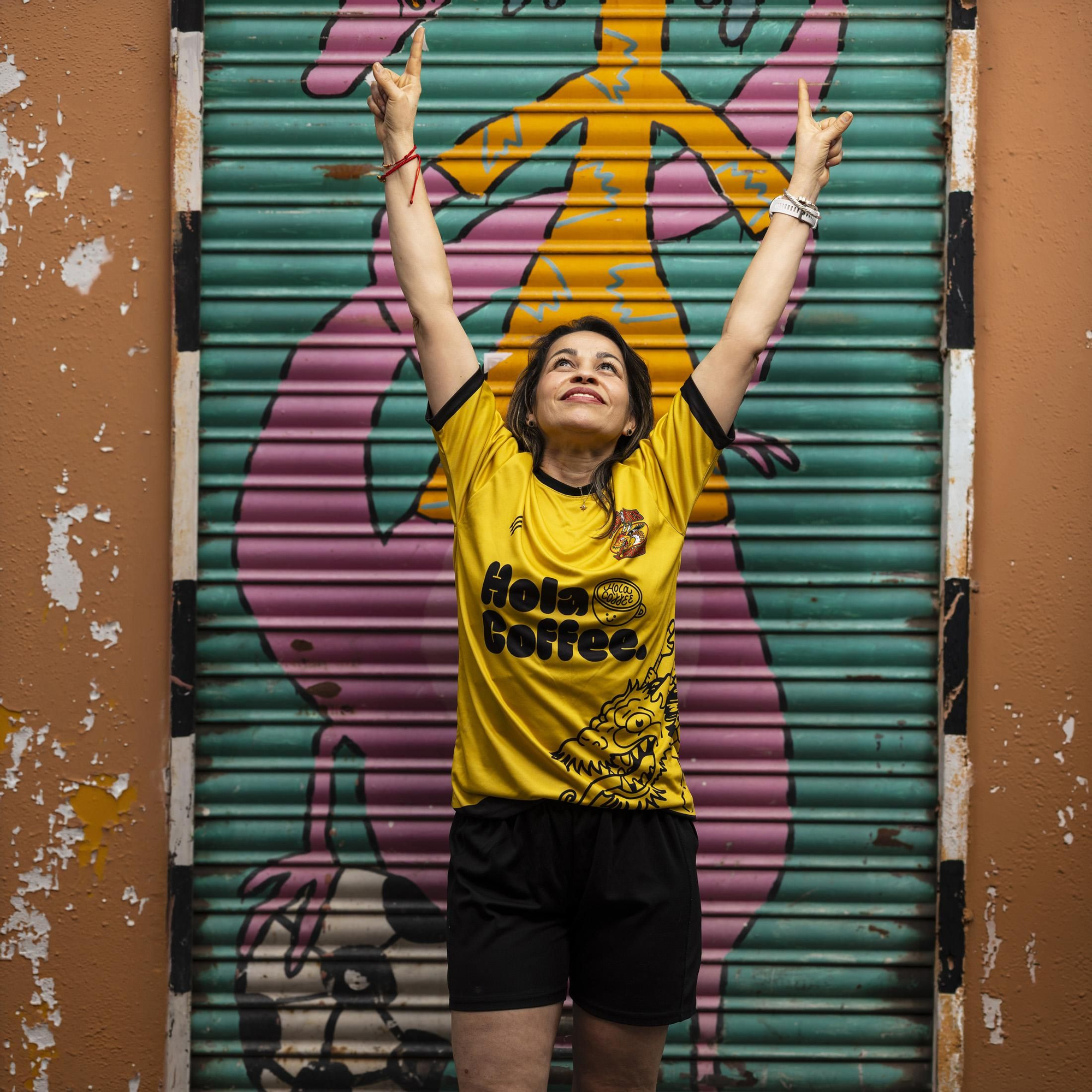 Tania, futbolista de las Madres Dragonas de Lavapiés