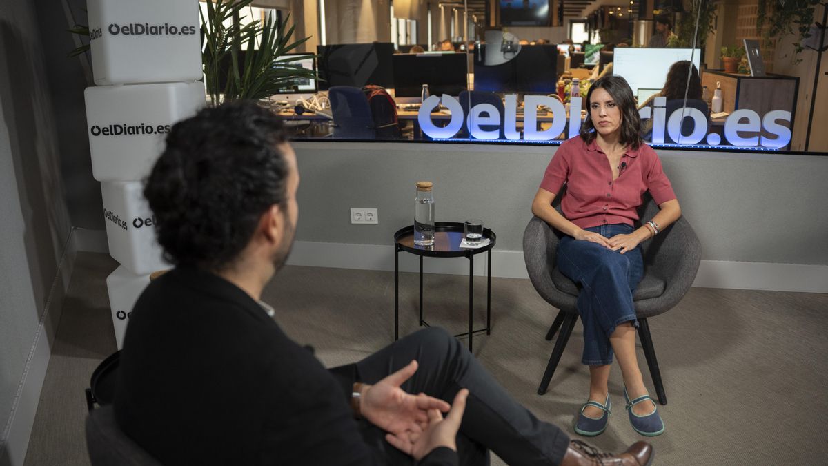 La número dos de Podemos, Irene Montero, en la redacción de elDiario.es