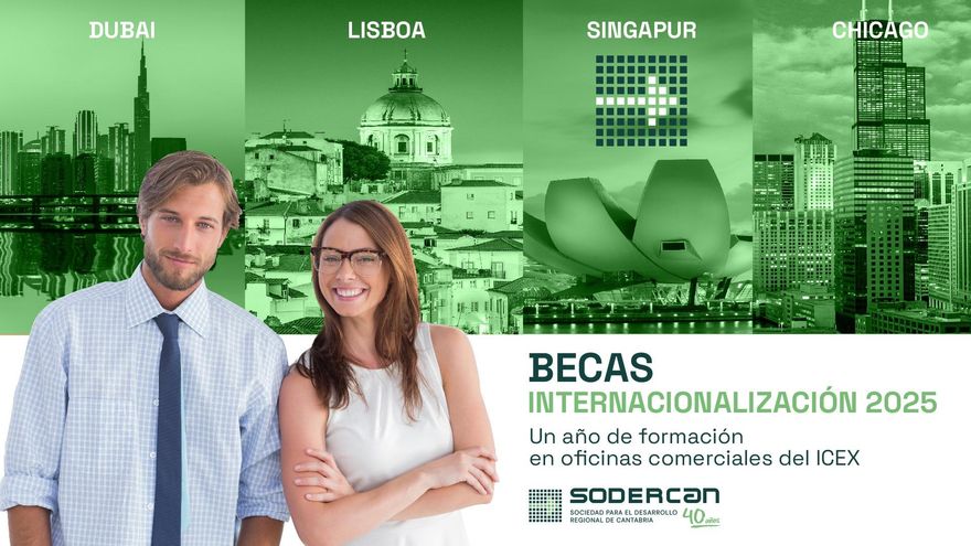 SODERCAN convoca becas de comercio internacional para jóvenes cántabros en Chicago, Dubái, Lisboa y Singapur