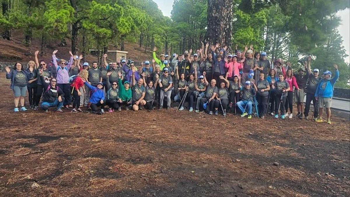 Participantes en el VII Encuentro Insular de Senderismo.