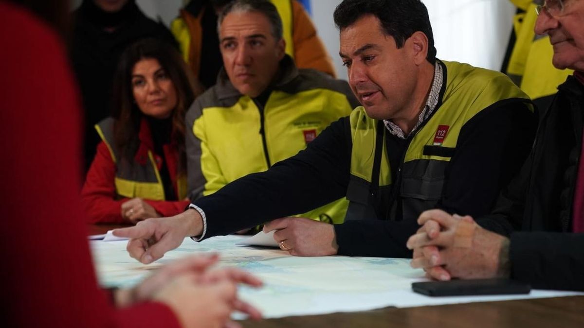Moreno destaca la coordinación entre la Junta y otras administraciones ante la lluvia en Málaga