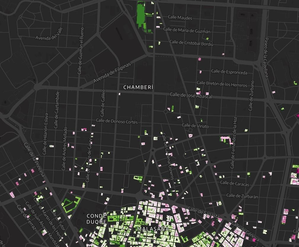 Edificios actuales construidos en Chamberí en 1920
