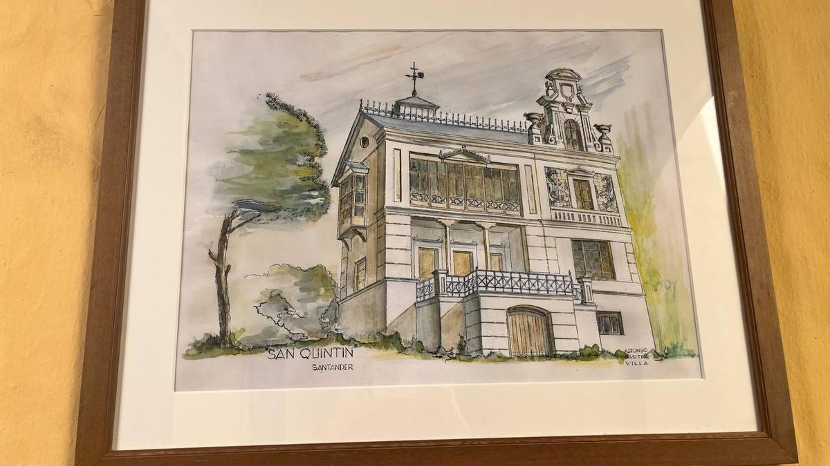 Retrato de la casa de Galdós en Santander.