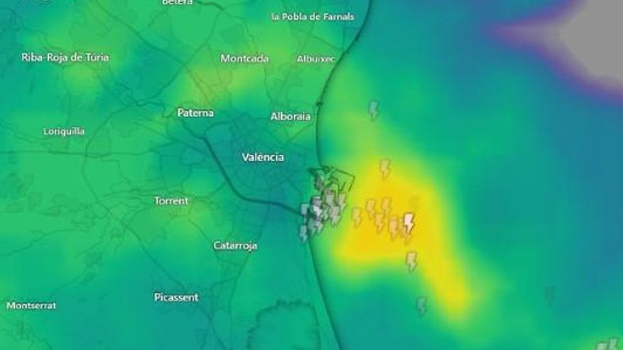 La tormenta sobre Valencia