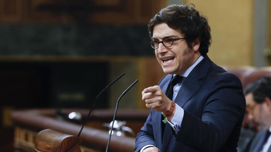 El diputado de Vox, José María Figaredo en el Congreso