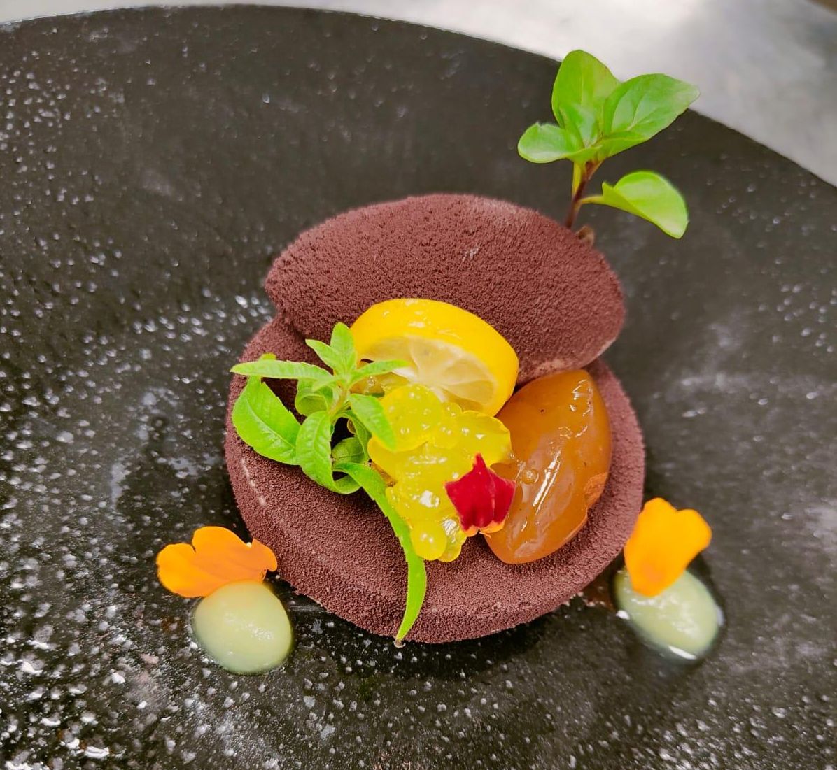 Postre de chocolate y naranja de agaete