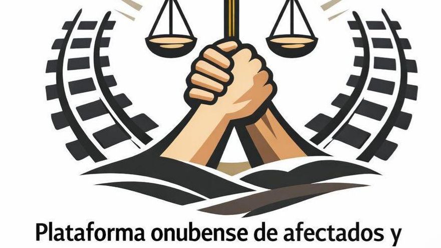 Imagen del logo de la 'Plataforma onubense de afectados y familiares por el accidente ferroviario de Adamuz (Córdoba)'.